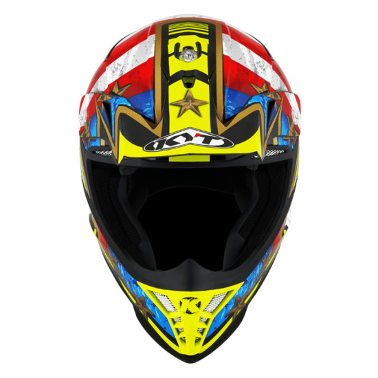 KYT SKYHAWK HI-FLY / HI FLY HELMET (with MIPS) < STARS STRIPES RED WHITE EAGLE YELLOW >