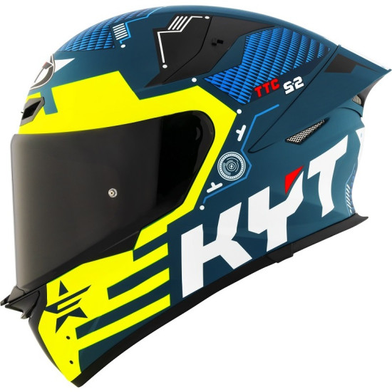 KYT TT REVO FULL FACE MOTORCYCLE ROAD HELMET < FUSELAGE MATT YELLOW >