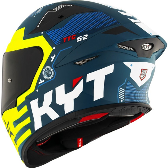 KYT TT REVO FULL FACE MOTORCYCLE ROAD HELMET < FUSELAGE MATT YELLOW >