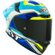 KYT TT REVO FULL FACE MOTORCYCLE ROAD HELMET < GRAND PRIX WHITE BLUE >