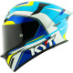 KYT TT REVO FULL FACE MOTORCYCLE ROAD HELMET < GRAND PRIX WHITE BLUE >