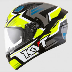 KYT NF-R ARTWORK YELLOW GREY GRAY FULL FACE MOTORCYCLE HELMET (NFR with PINLOCK)