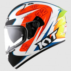 KYT NF-R TRACK BEAM WHITE BLUE ORANGE YELLOW FULL FACE MOTORCYCLE HELMET (NFR with PINLOCK)