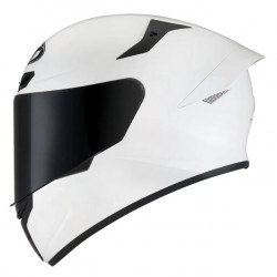 KYT NF-R TRACK PLAIN PEARL WHITE FULL FACE MOTORCYCLE HELMET (NFR with PINLOCK)