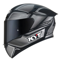 KYT TT-COURSE FULL FACE MOTORCYCLE HELMET MATTE COOL GREY GRAY BLACK