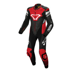 MACNA - TRACKTIX 1 PIECE RACE SUIT BLACK / RED / WHITE < ALL EURO SIZES: 48 / 50 / 52 / 54 / 56 / 58 >