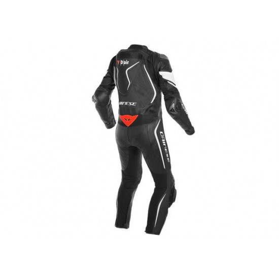 DAINESE MISANO 2 D-AIR 1 PIECE PERFORATED LEATHER RACE SUIT BLACK WHITE (AIRBAG READY - OPTIONAL)