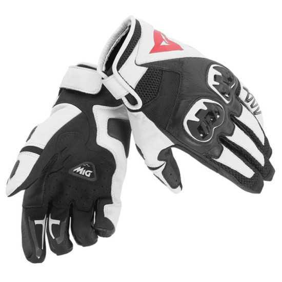 DAINESE MIG C2 UNISEX GLOVES < BLACK / WHITE >