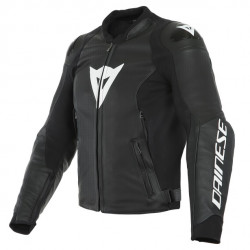 DAINESE SPORT PRO PERFORATED LEATHER JACKET < BLACK WHITE >