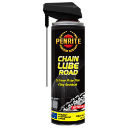 PENRITE 400ML EXTREME PROTECTION FLING RESISTANT MOTORCYCLE ROAD RACING CHAIN LUBE - 100 FULL SYNTHETIC