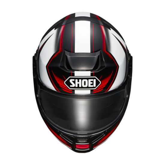 SHOEI NEOTEC III (3) SPORTS TOURING MODULAR MOTORCYCLE HELMET WITH INTERNAL DARK VISOR < GRASP TC-5 WHITE / RED / BLACK / GREY >