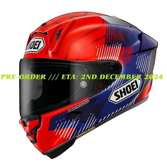 SHOEI X-SPR PRO (XSPR PRO) HELMET MARC MARQUEZ8 TC-1 TC1 < BLUE / RED > TC10 > PRE-ORDER /// ETA: 2ND DECEMBER 2024