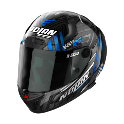 NOLAN X-LITE X-804RS ULTRA CARBON "SPECTRE CARBON BLUE CHROME" ROAD RACE HELMET