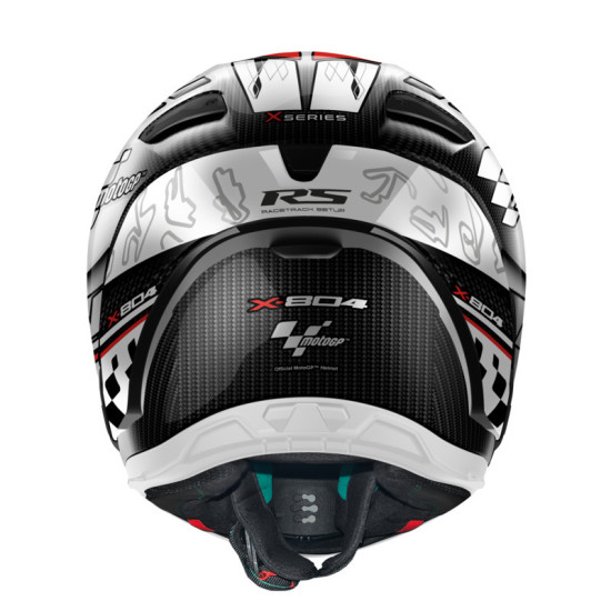 NOLAN X-LITE X-804RS ULTRA CARBON "MOTOGP LOGO CARBON RED WHITE" ROAD RACE HELMET