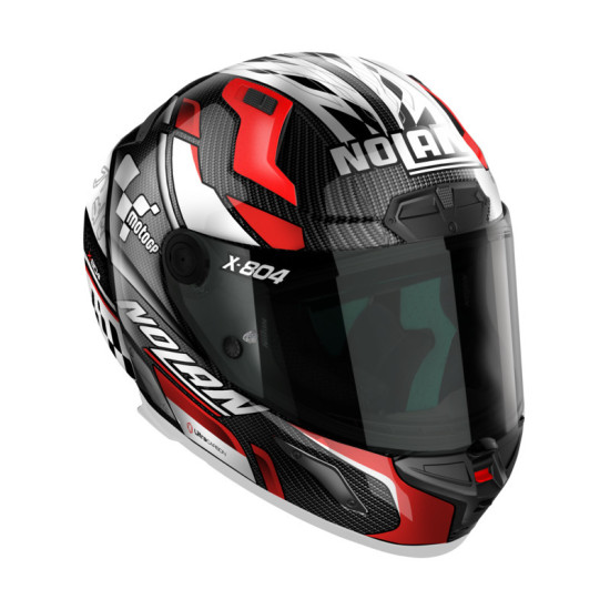 NOLAN X-LITE X-804RS ULTRA CARBON "MOTOGP LOGO CARBON RED WHITE" ROAD RACE HELMET