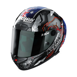 NOLAN X-LITE X-804RS ULTRA CARBON "CASEY STONER 27 AUSTRALIA CARBON BLUE WHITE RED REPLICA" ROAD RACE HELMET