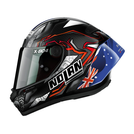 NOLAN X-LITE X-804RS ULTRA CARBON "CASEY STONER 27 AUSTRALIA CARBON BLUE WHITE RED REPLICA" ROAD RACE HELMET