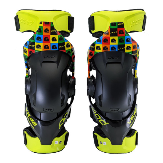 POD ACTIVE K4 2.0 ACTION SPORTS KNEE BRACE VR46 "VALENTINO ROSSI - RANCH / RIDERS ACADEMY LIMITED EDITION" < LEFT LEG + RIGHT LEG > PAIR - SET