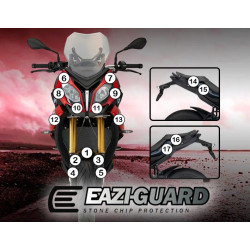 EAZI-GUARD PAINT PROTECTION FILM FOR BMW S1000XR 2015 - 2018 GLOSS