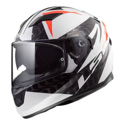 LS2 FF320 - Stream Evo Commander Helmet < White / Black / Red > MOTORCYCLE ROAD HELMET