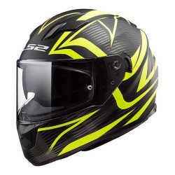LS2 FF320 - Stream Evo Jink Helmet < Matte Black / Hi-Vis Yellow > MOTORCYCLE ROAD HELMET