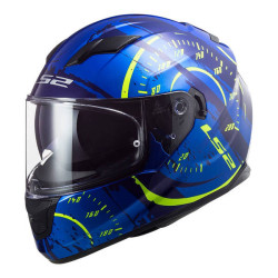 LS2 FF320 - Stream Evo Tacho Helmet < Blue / Hi-Vis Yellow > MOTORCYCLE ROAD HELMET