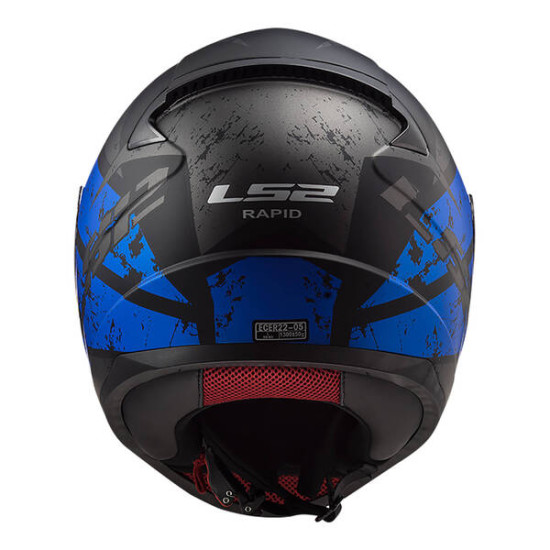 LS2 FF353 - Rapid Deadbolt Helmet < Matte Black / Blue > MOTORCYCLE ROAD HELMET