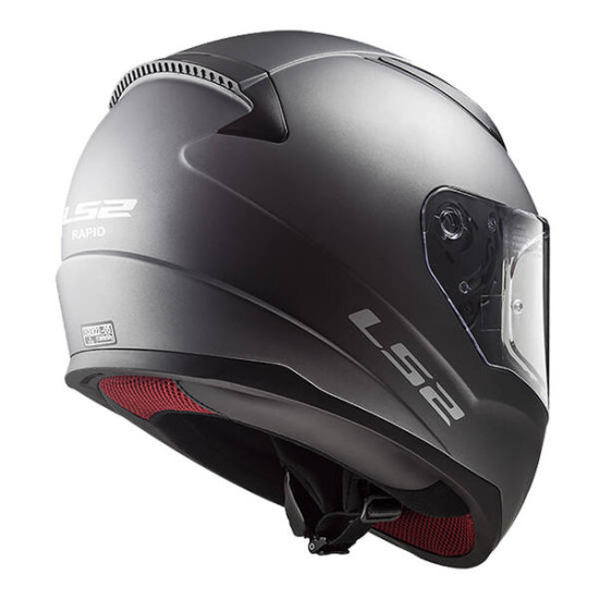 LS2 FF353 - Rapid II Helmet < Solid Matte Titanium > MOTORCYCLE ROAD HELMET - Sizes XS S M L XL 2XL 3XL - ECE22.06