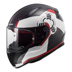LS2 FF353 - Rapid Helmet < White / Black / Red > MOTORCYCLE ROAD HELMET - LAST SIZE LEFT IS XS