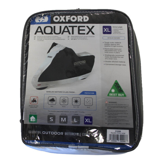 OXFORD - MOTORCYCLE / SCOOTER AQUATEX COVER < NO TOP BOX > EXTRA LARGE