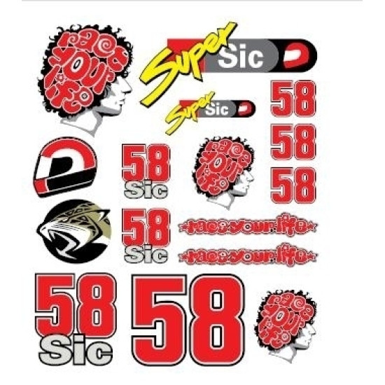 MARCO SIMONCELLI - STICKER PACK "LARGE" #1