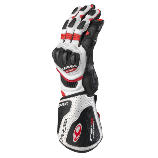 CLOVER RS-8 Kangaroo Leather Race Track Gloves (Red White)