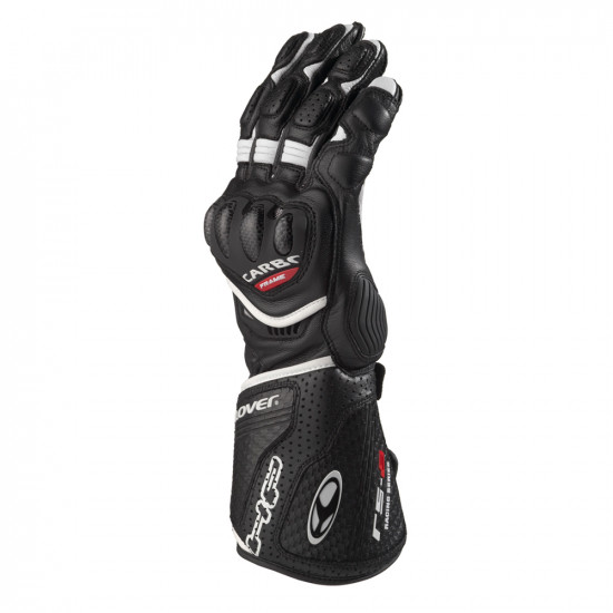 CLOVER RS-8 Kangaroo Leather Race Track Gloves (Black White)