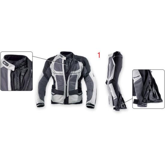 VENTOURING-2 WP Waterproof Jacket Black - Airbag Optional
