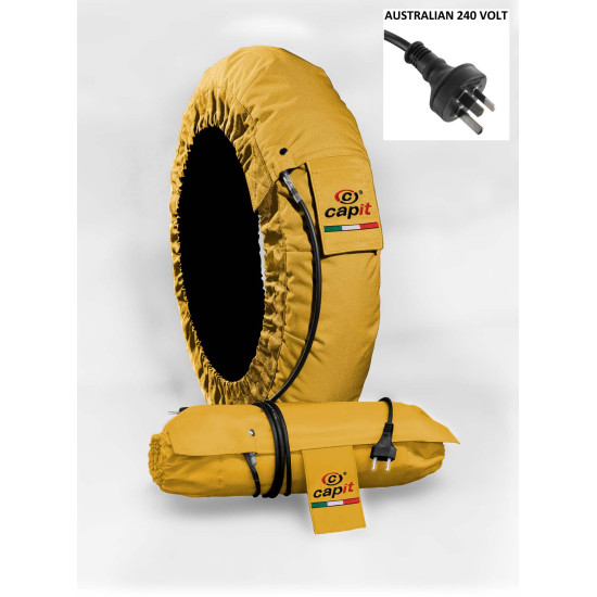 CAPIT - BIKE SUPREMA SPINA MOTORCYCLE TYRE WARMERS "YELLOW"