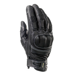 CLOVER KVS Short Leather Motorcycle Gloves < black >