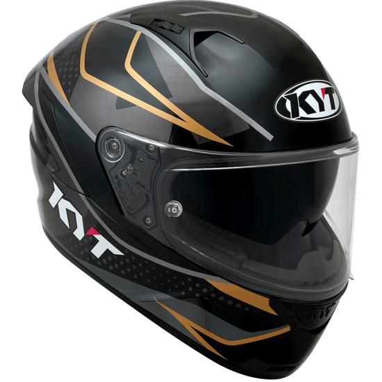 KYT NF-R TRACK DAVO JOHNSON BLACK GOLD FULL FACE MOTORCYCLE HELMET (NFR with PINLOCK)