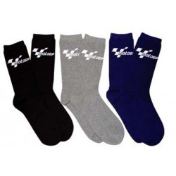 MotoGP 3 x Sock Set (Black, Blue & Grey)