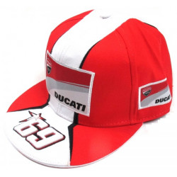 NICKY HAYDEN - CAP "DUCATI 69" RED WHITE FLAT BRIM
