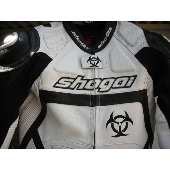SHOGAI 1 PIECE RACE SUIT < black/white > HAZARD