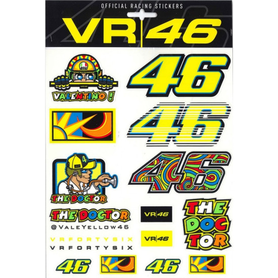 VALENTINO ROSSI STICKER KIT - LARGE (Peakaboo) - Picture Me Rollin -  Motorcycle Accessory Emporium